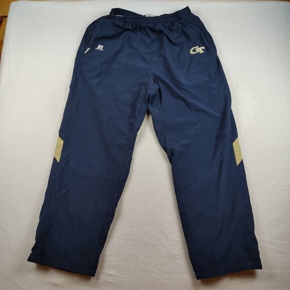 Russell Georgia Tech Yellow Jackets Track Pants Mens Large NCAA Football - Picture 1 of 7
